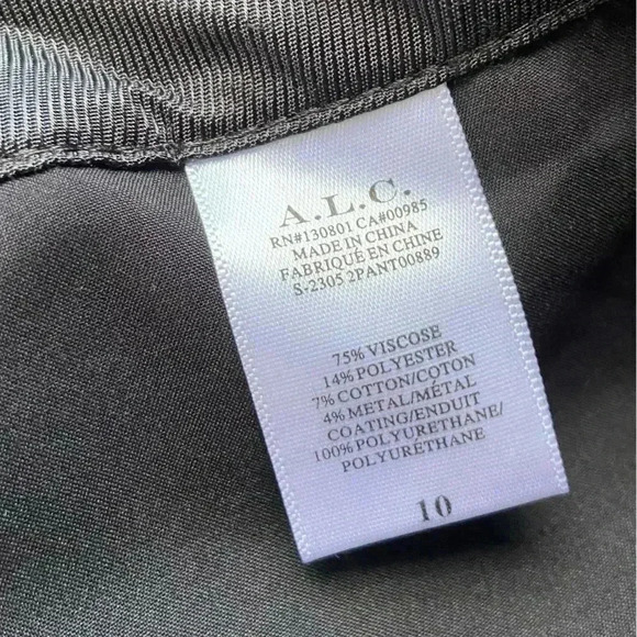 NWT A.L.C. Faux Leather Straight Leg Jeans Pants size 10 - Picture 10 of 15